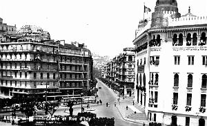 ALGER - GRANDE POSTE ET RUE D'ISLY